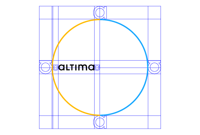 modularité demi du logo Altima