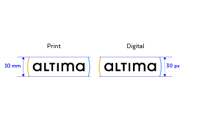 schéma taille minimale logo Altima en overzoom