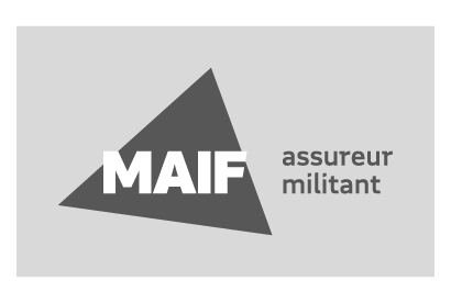 Bloc marque MAIF horizontal version gris signature grise