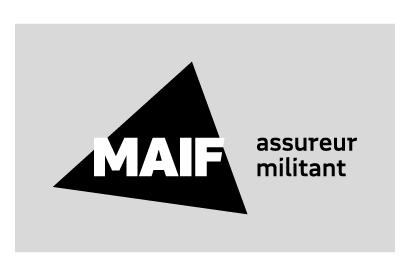 Bloc marque MAIF horizontal version noir signature noire