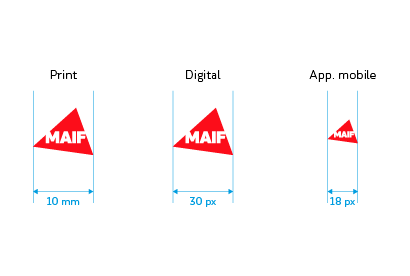 logo MAIF tailles minimum