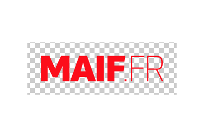 Logo MAIFFR en version lettre MAIFFR en rouge avec son espace de protection figuré par un damier