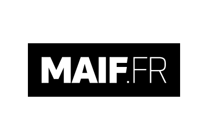 Logo MAIF.FR monchrome noir fond blanc