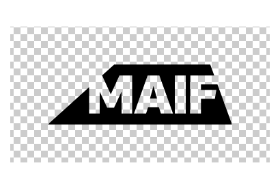 logo MAIF overzoom - déclinaison transparent fond noir