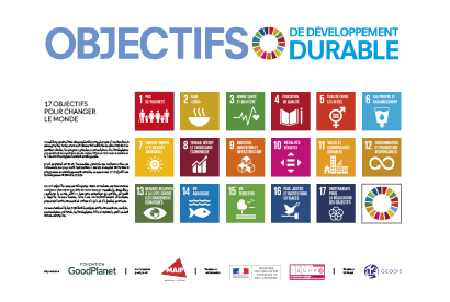 Affiche présentant 17 objectifs pour changer le monde