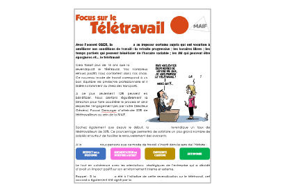 Message syndical sur le télétravail