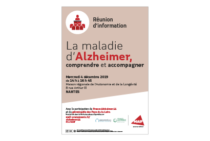 Exemple de cobranding pour une réunion d'information sur la maladie d'Alzheimer
