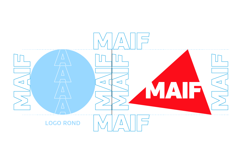 Schema de construction du cobranding avec un logo partenaire de forme ronde sans signature