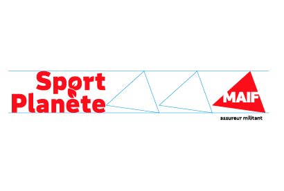 logo Sport Planète fédéré par MAIF en noir