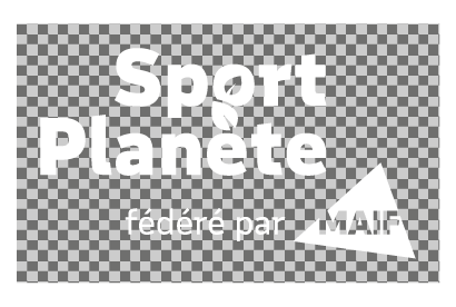 logo Sport Planète fédéré par MAIF en blanc transparent