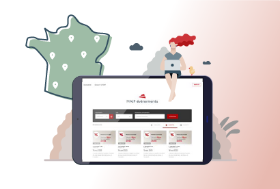 infographie avec écran d'ordinateur et carte de France