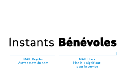 Explication sur l'utilisation des graisses Black et Regular de la typo MAIF