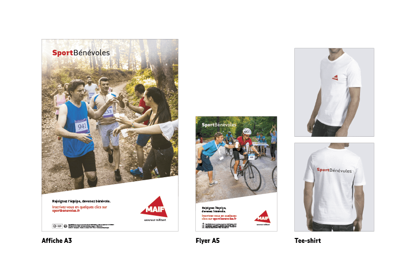 Affiche,  flyer et tee-shirt pour la promotion du service 