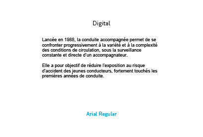 Exemple de paragraphe en typographie Arial