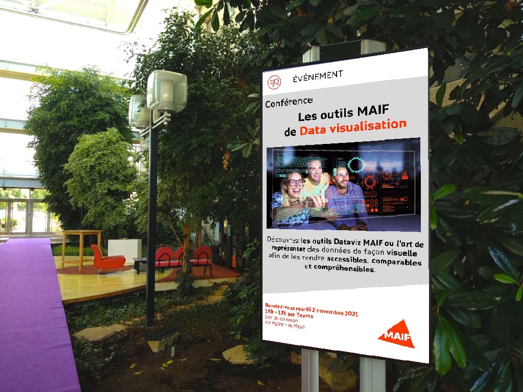 Exemple d'affichage dynamique collaborateur