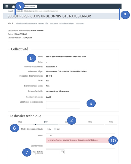 Exemple d'une page accessible
