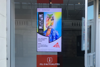 affichage dynamique vitrine MAIF