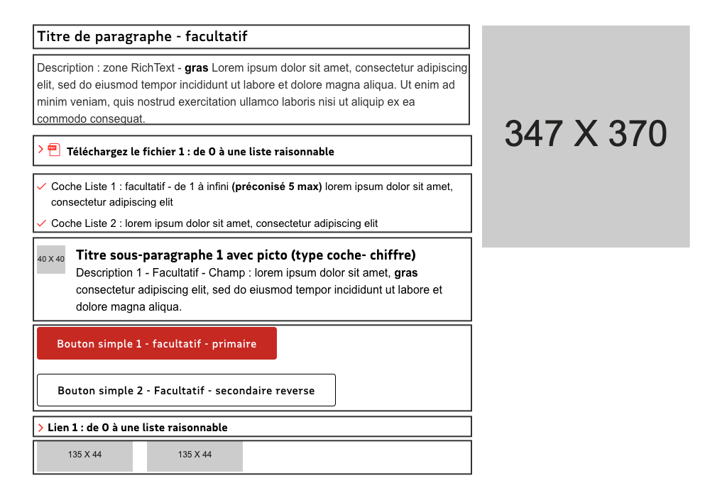 contenu du composant texte illustration