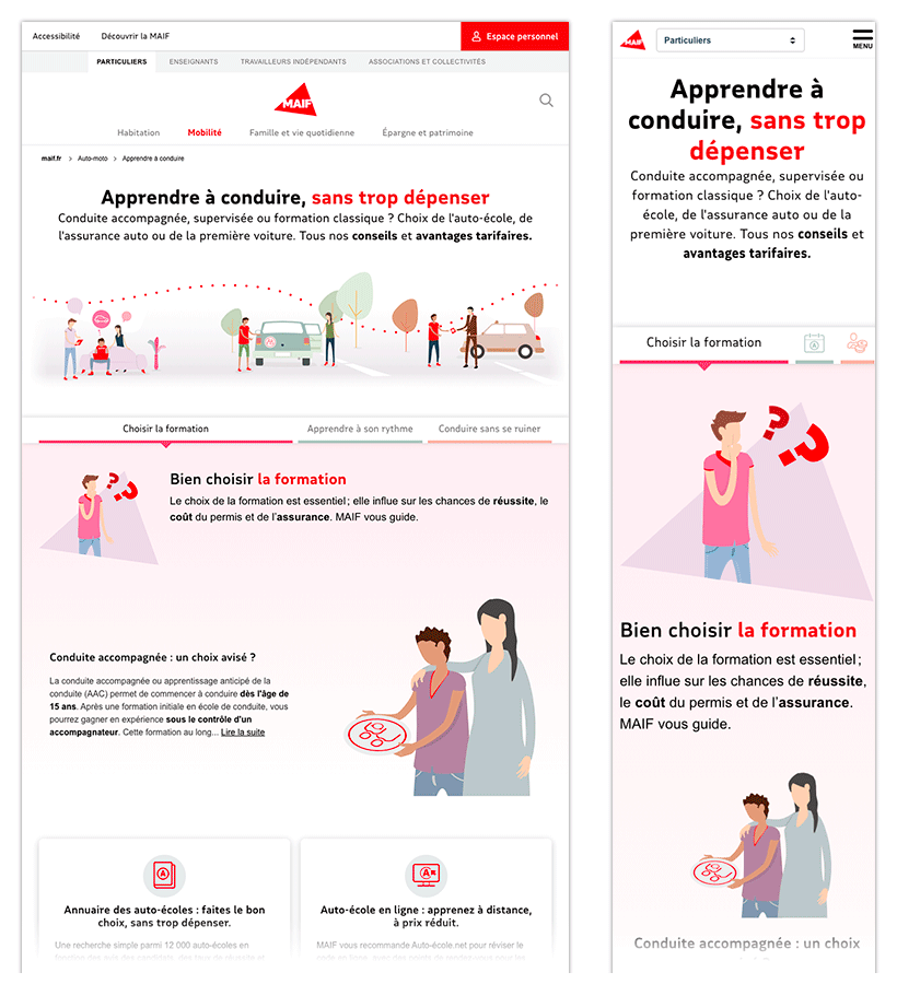 Capture d'écran de la page projet 